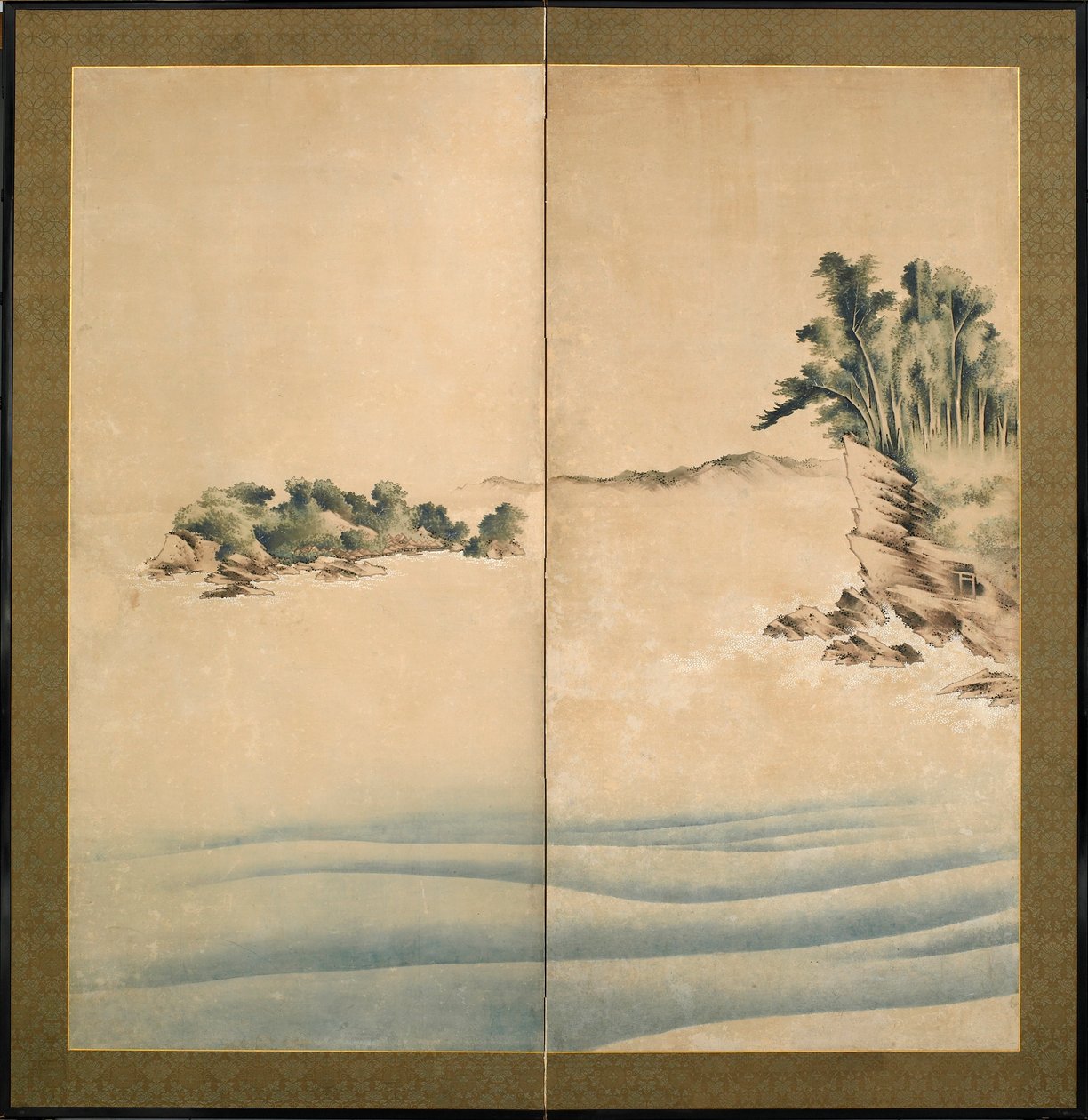 Mount Fuji och Enoshima, Edo-perioden, ca 1825 (bläck och färg på papper) av Katsushika Hokusai