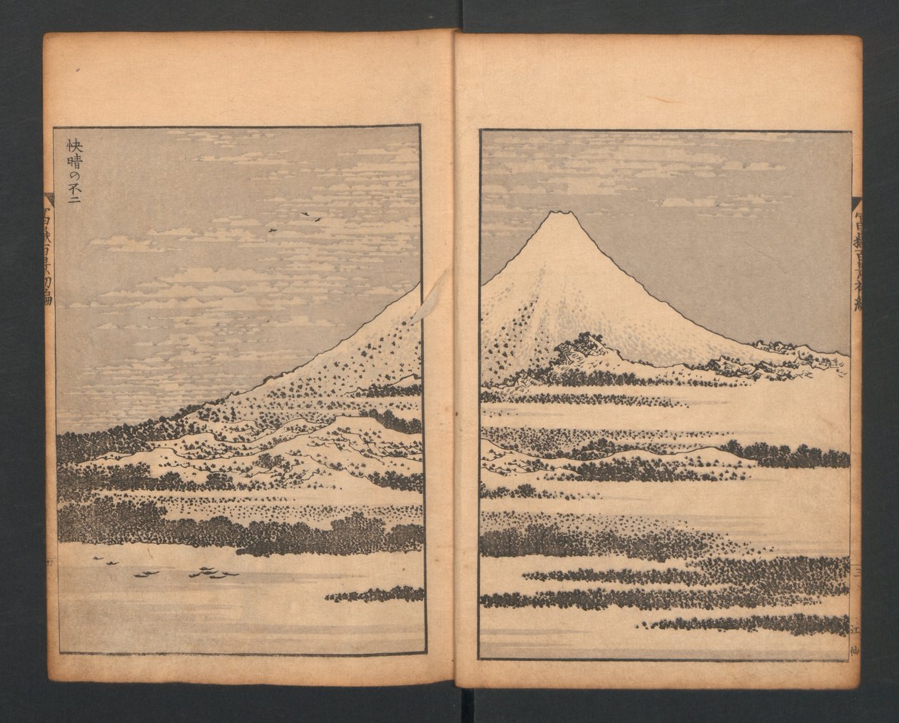 Mount Fuji of the Bamboo Grove, från Hundra vyer över Mount Fuji, 1835. av Katsushika Hokusai