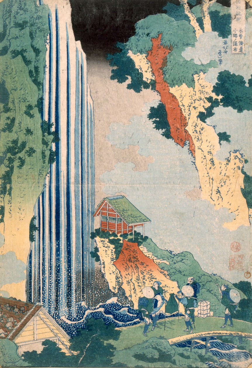 Ona water r sound te grundläggande öppning, 1827. av Katsushika Hokusai