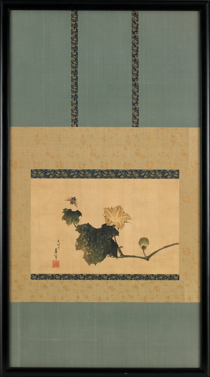 Pumpkin Vine and Horse Fly, ca. 1825-1833. av Katsushika Hokusai