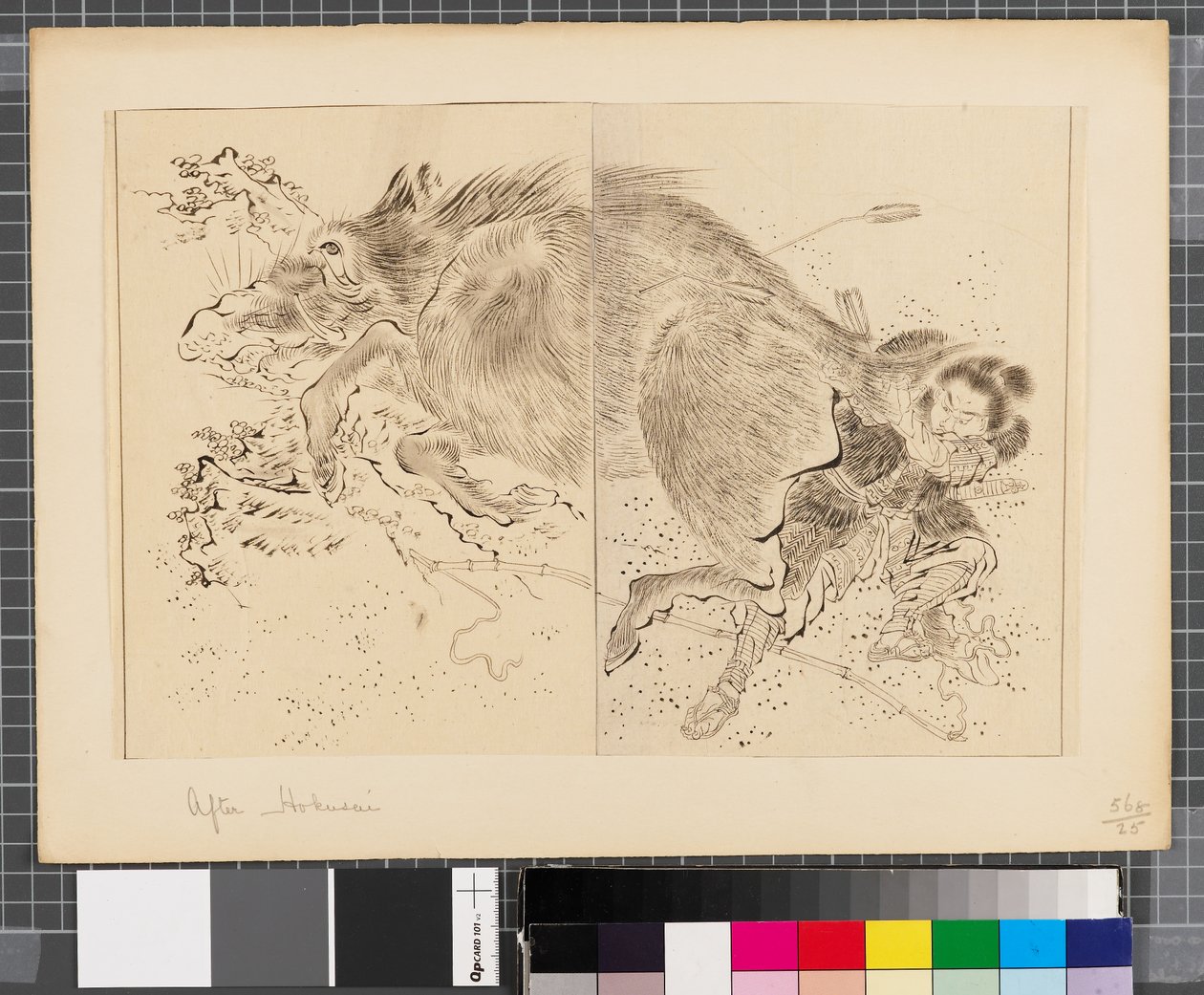 Scener från kriget mellan Japan och Korea, slutet av 1700-talet och första hälften av 1800-talet (tusch och tvätt på papper) av Katsushika Hokusai
