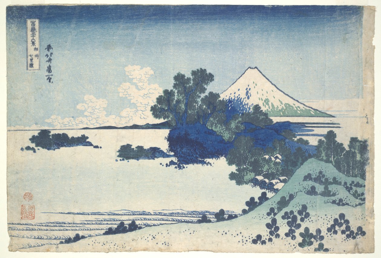 Shichiriga-hama i Sagami-provinsen, från serien Thirty-six Views of Mount Fuji av Katsushika Hokusai
