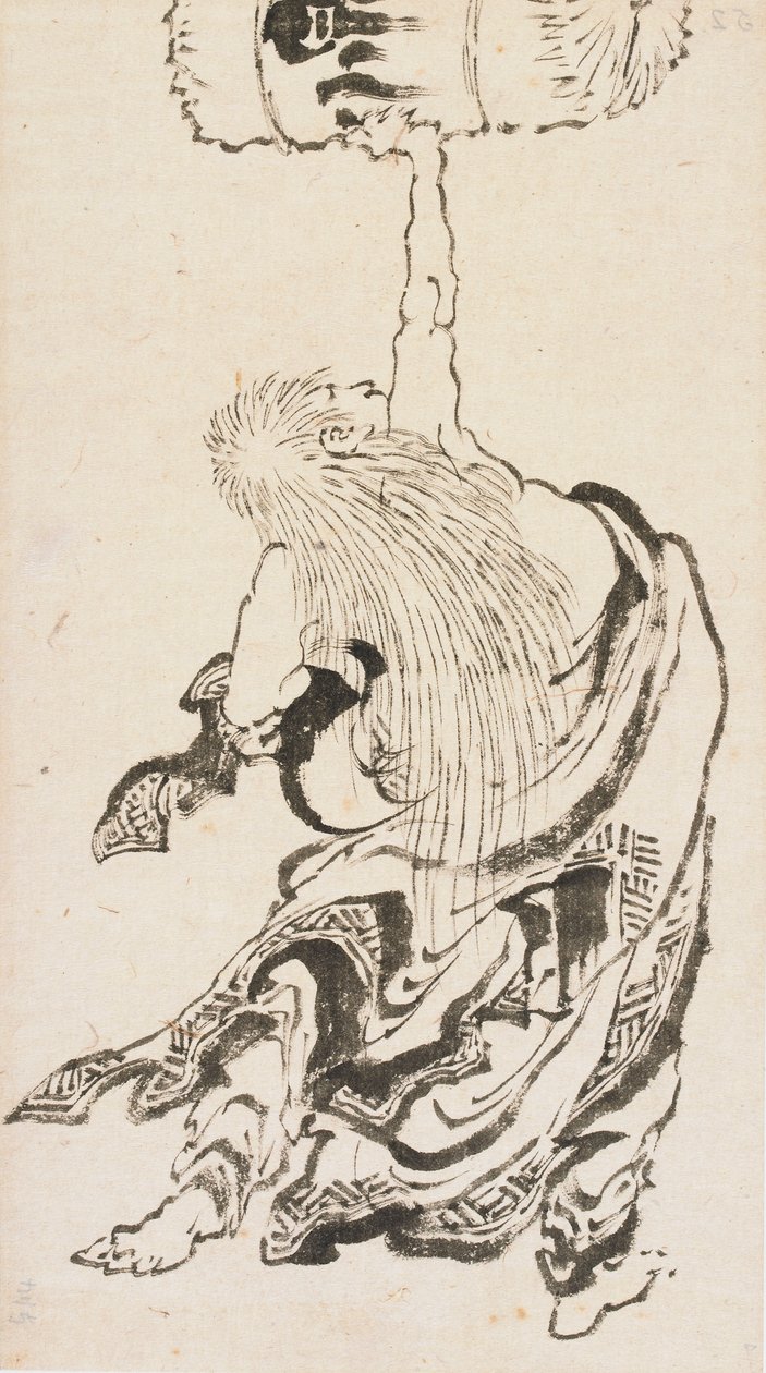 En oskuld, en sakefamilj, Edo-period, eller? 1840-talet. av Katsushika Hokusai