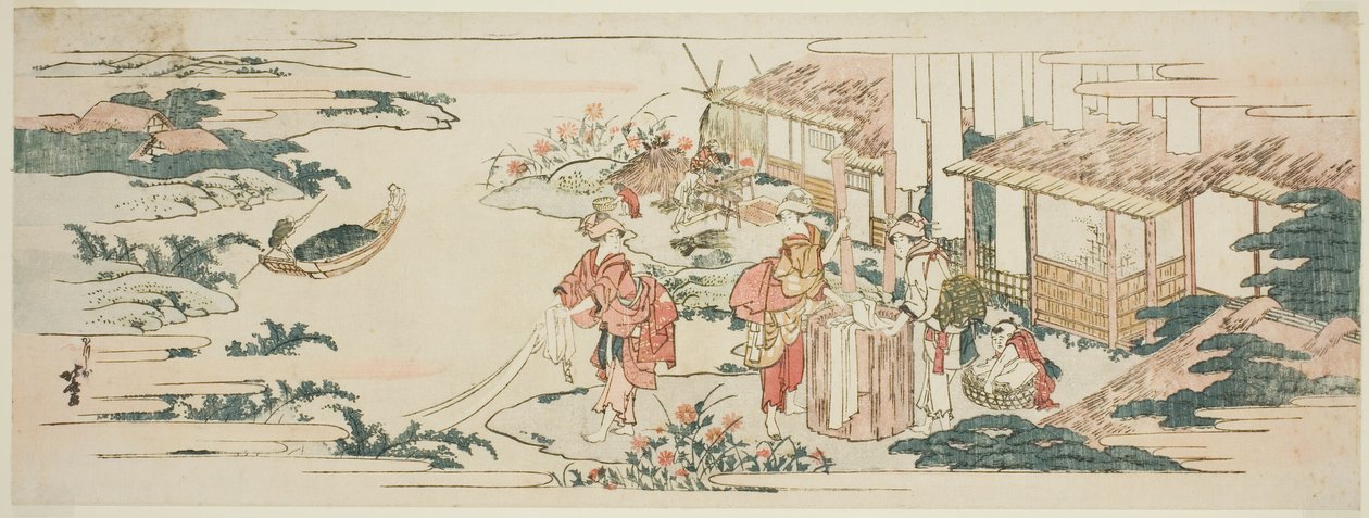 Juvelfloden Chofu, en av de sex juvelfloderna (Mu Tamagawa) av Katsushika Hokusai