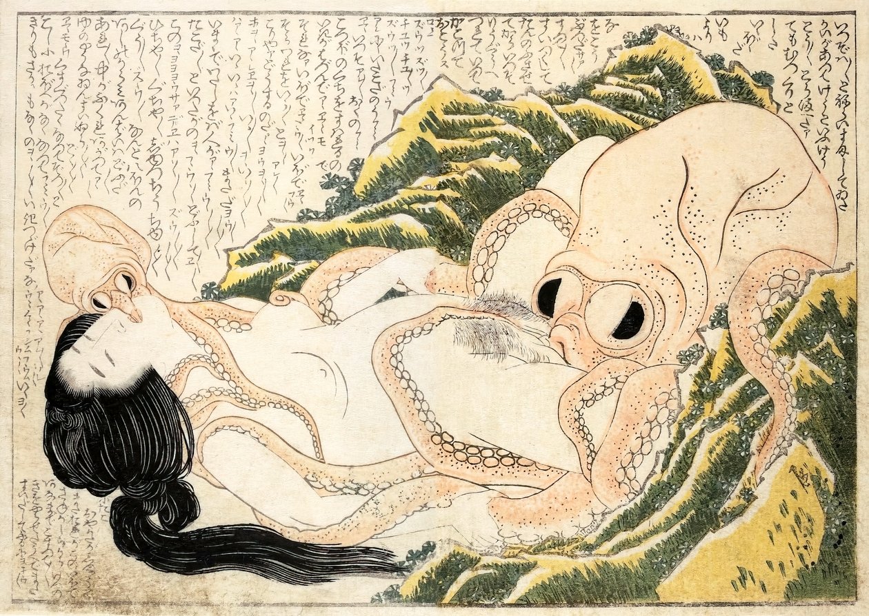 Fiskarfruns dröm av Katsushika Hokusai