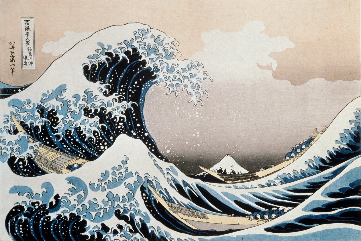 Den stora vågen utanför Kanagawas kust, c1829-c1831 av Katsushika Hokusai