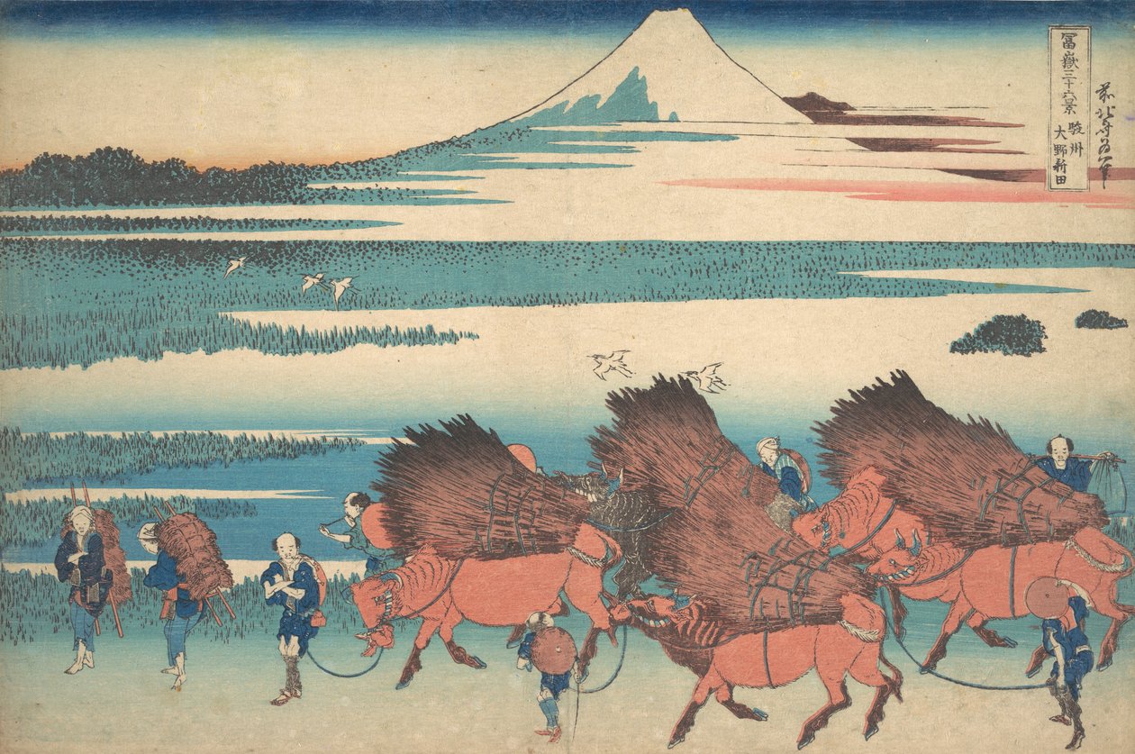 The New Fields at Ono i Suruga-provinsen Sunshu Ono shinden, från serien Thir..., ca. 1830-32. av Katsushika Hokusai