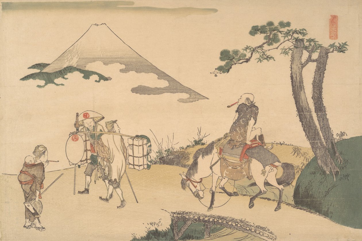 Toppen av berget Fuji, ca. 1800. av Katsushika Hokusai