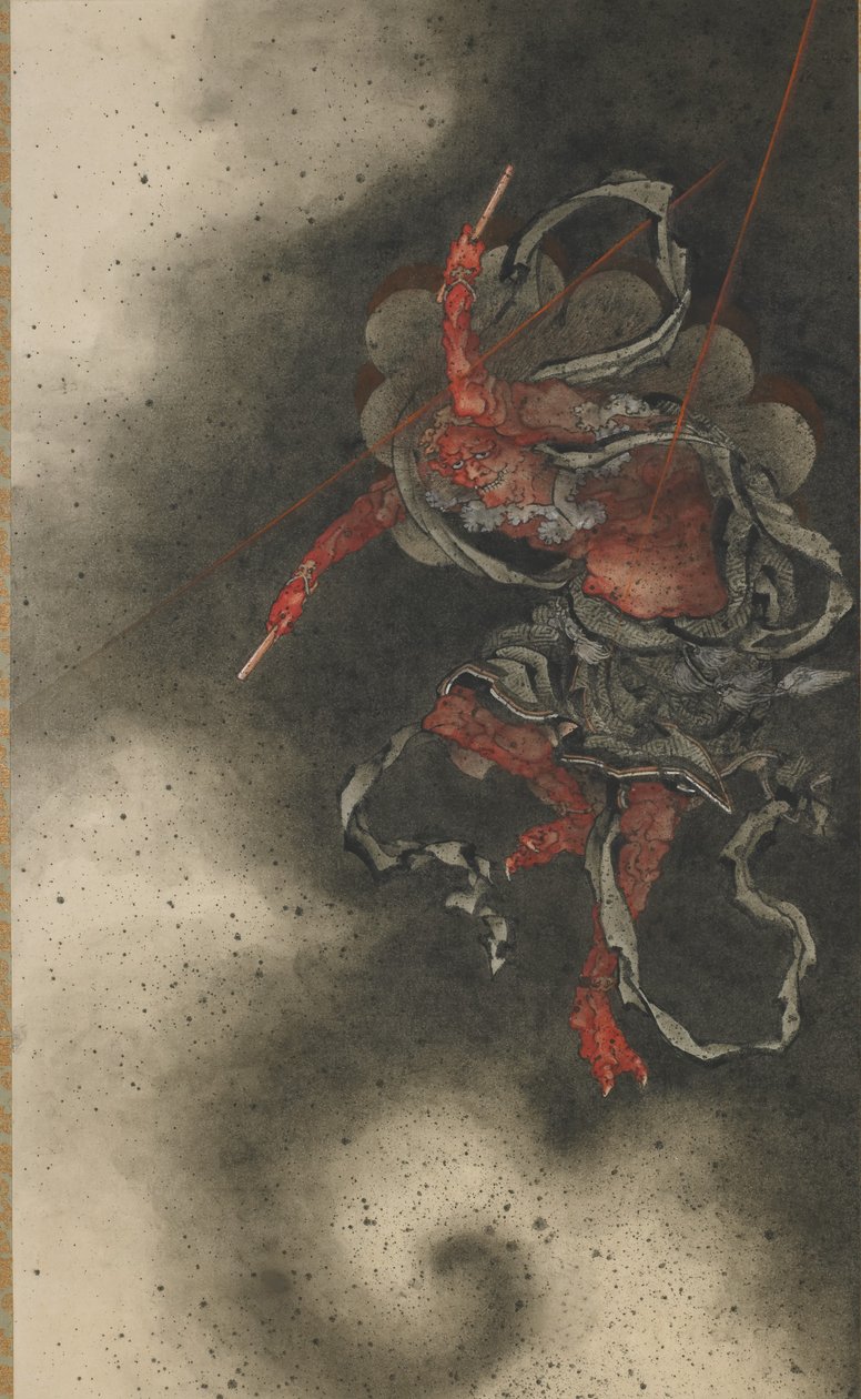 Åskgud, Edo-perioden av Katsushika Hokusai