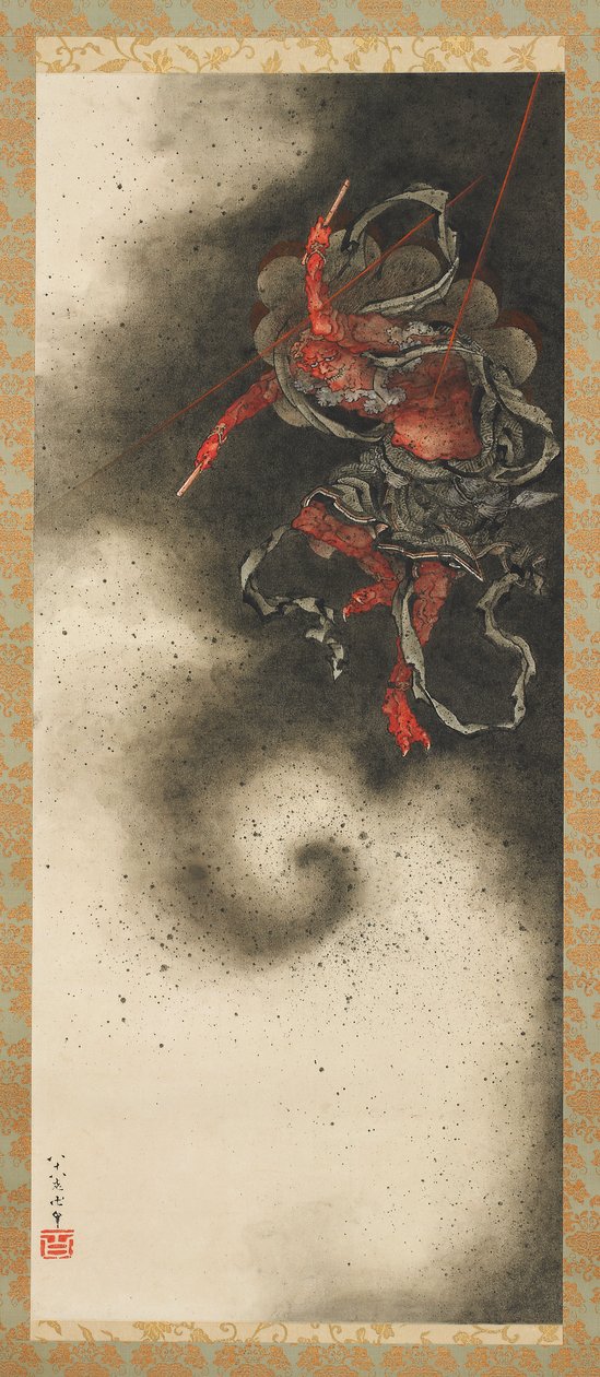 Åskgud, Edo-perioden av Katsushika Hokusai