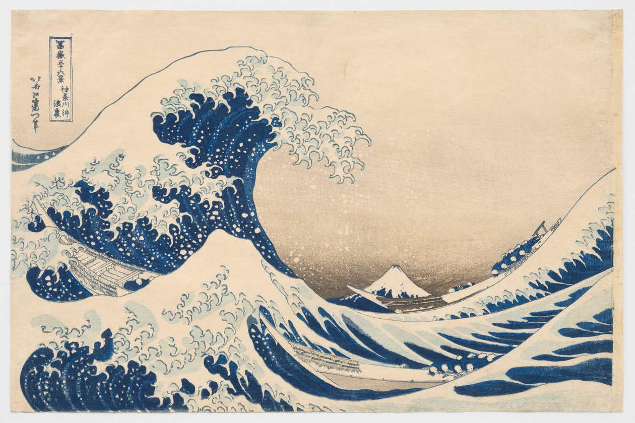 ”Vågen vid Kanagawa”, ur serien ”36 vyer av berget Fuji” av Katsushika Hokusai