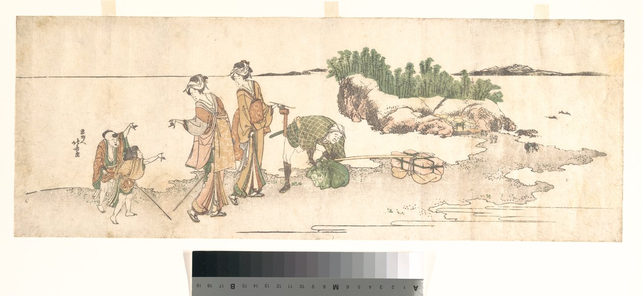 Kvinnor i ett landskap av Katsushika Hokusai
