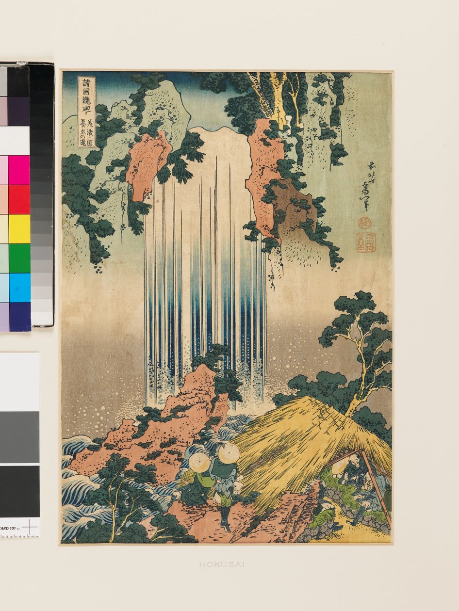 Vattenfallet Yoro i provinsen Mino (kopia) av Katsushika Hokusai
