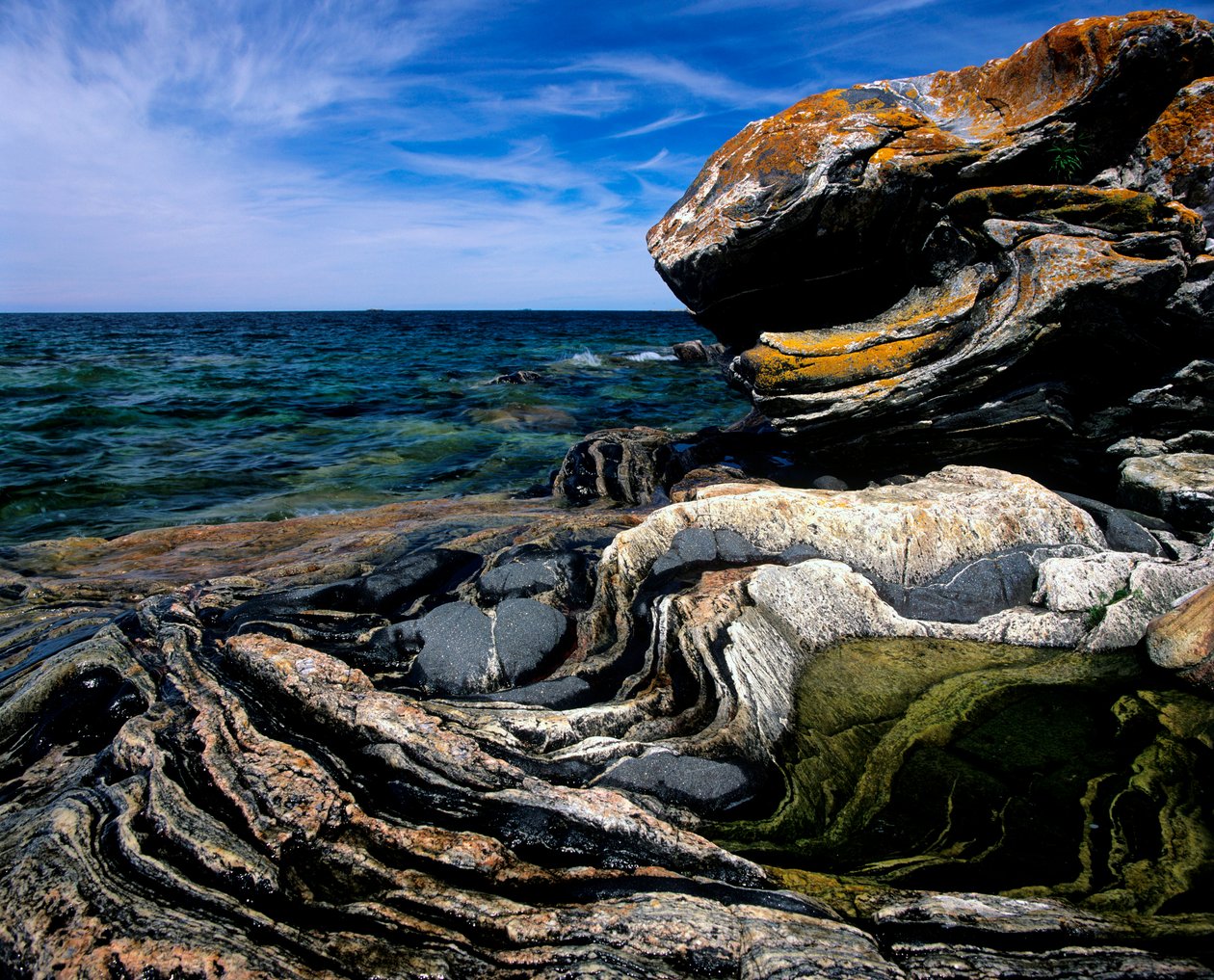 Kanada, Ontario, Georgian Bay, kustnära klippformationer av Alec Hunter