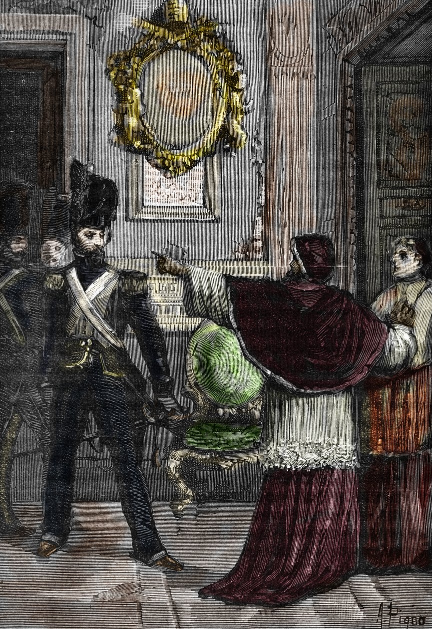 General Radet kidnappar påven Pius VII inlåst i Quirinalpalatset av Alec Hunter