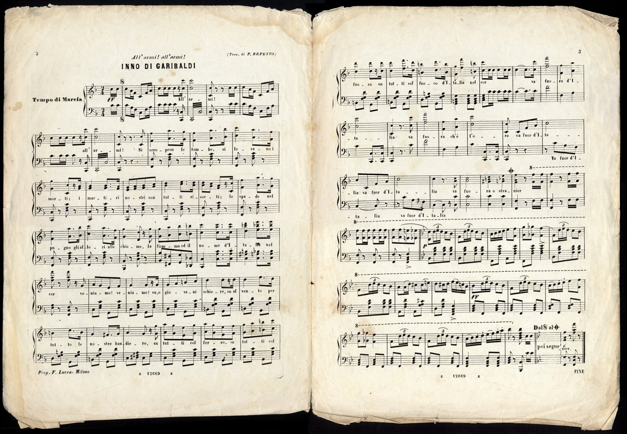 HYMN TO GARIBALDI, slutet av 1800-talet av 