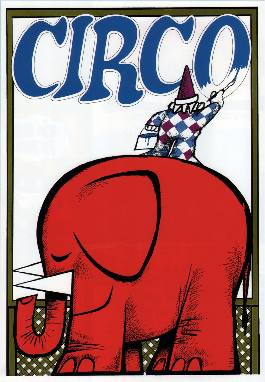 Affisch som annonserar en cirkus, c1920 (färg Litho) av Alec Hunter