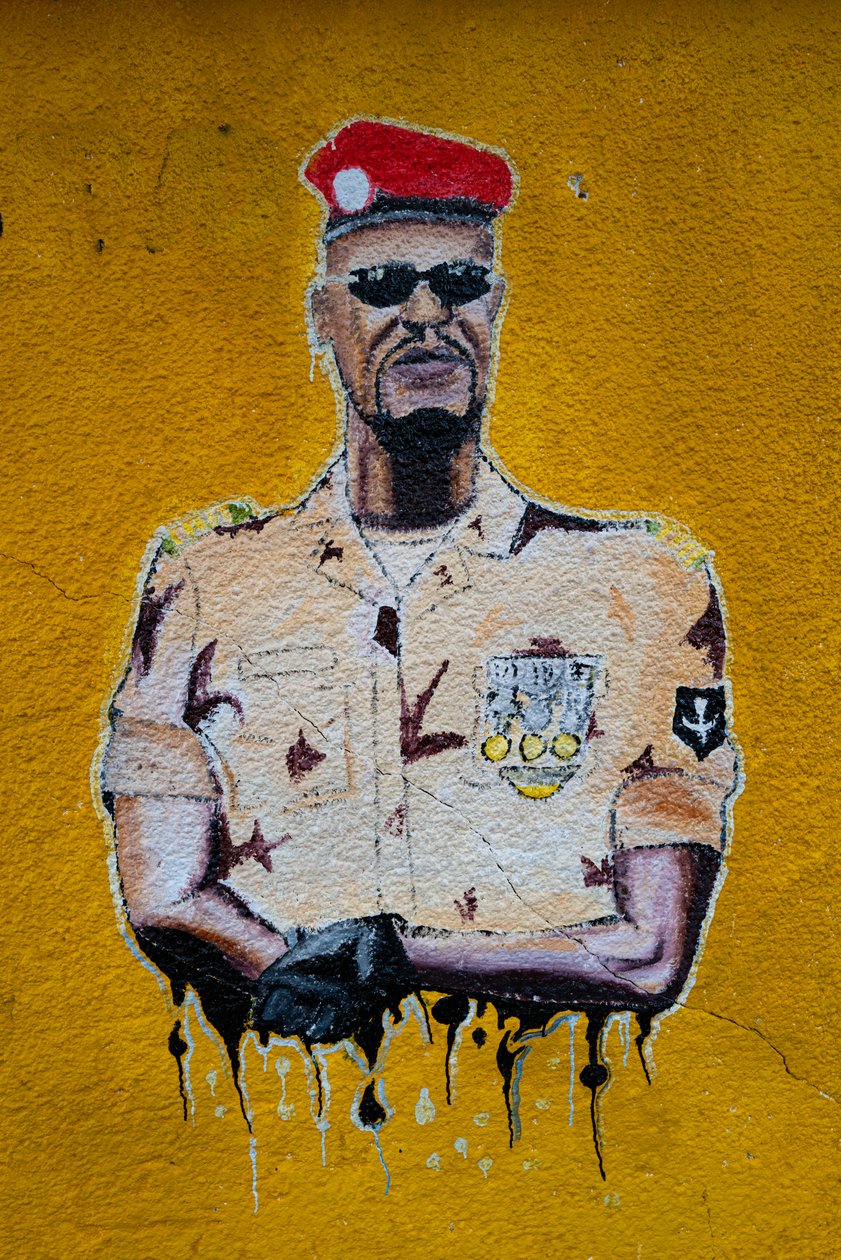 Gatukonstporträtt av Mamadi Doumbouya, Conakry, 2019 av Alec Hunter