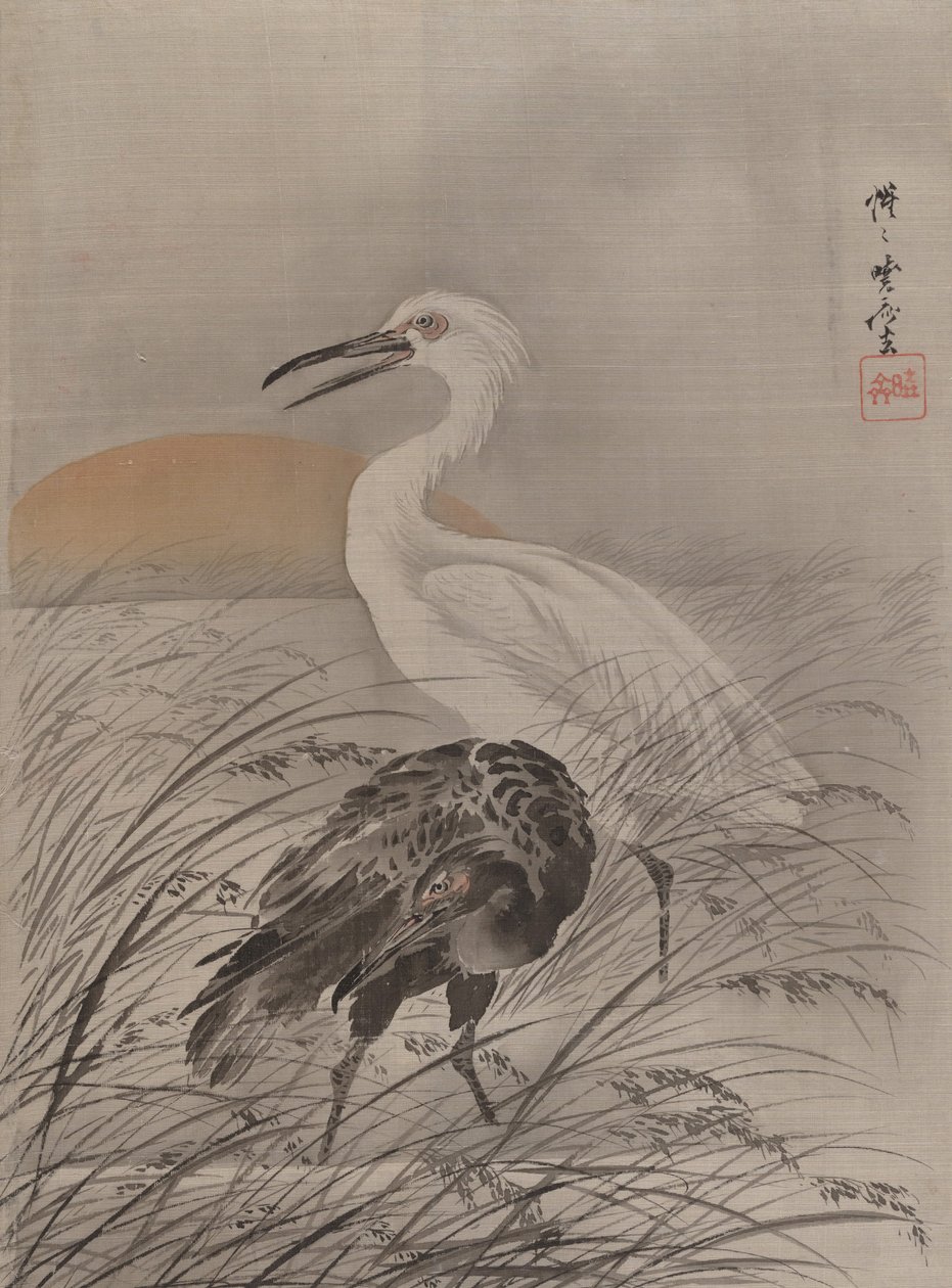Tranor i Marsh, ca. 1887. av Kawanabe Kyosai