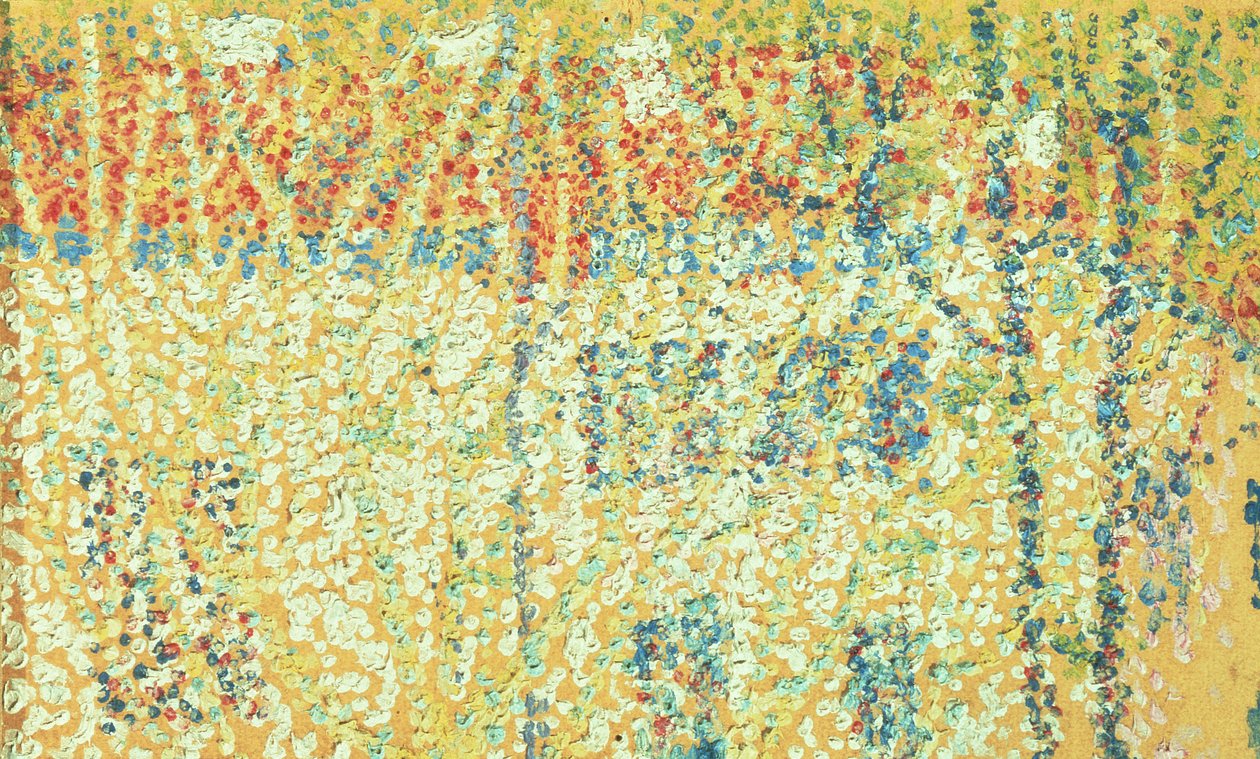 Landskap, 1906-08 (olja på kartong) av Kazimir Severinovich Malevich