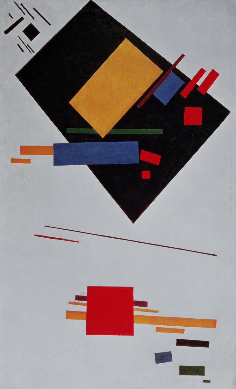 Suprematistisk komposition, 1915 swed av Kazimir Severinovich Malevich