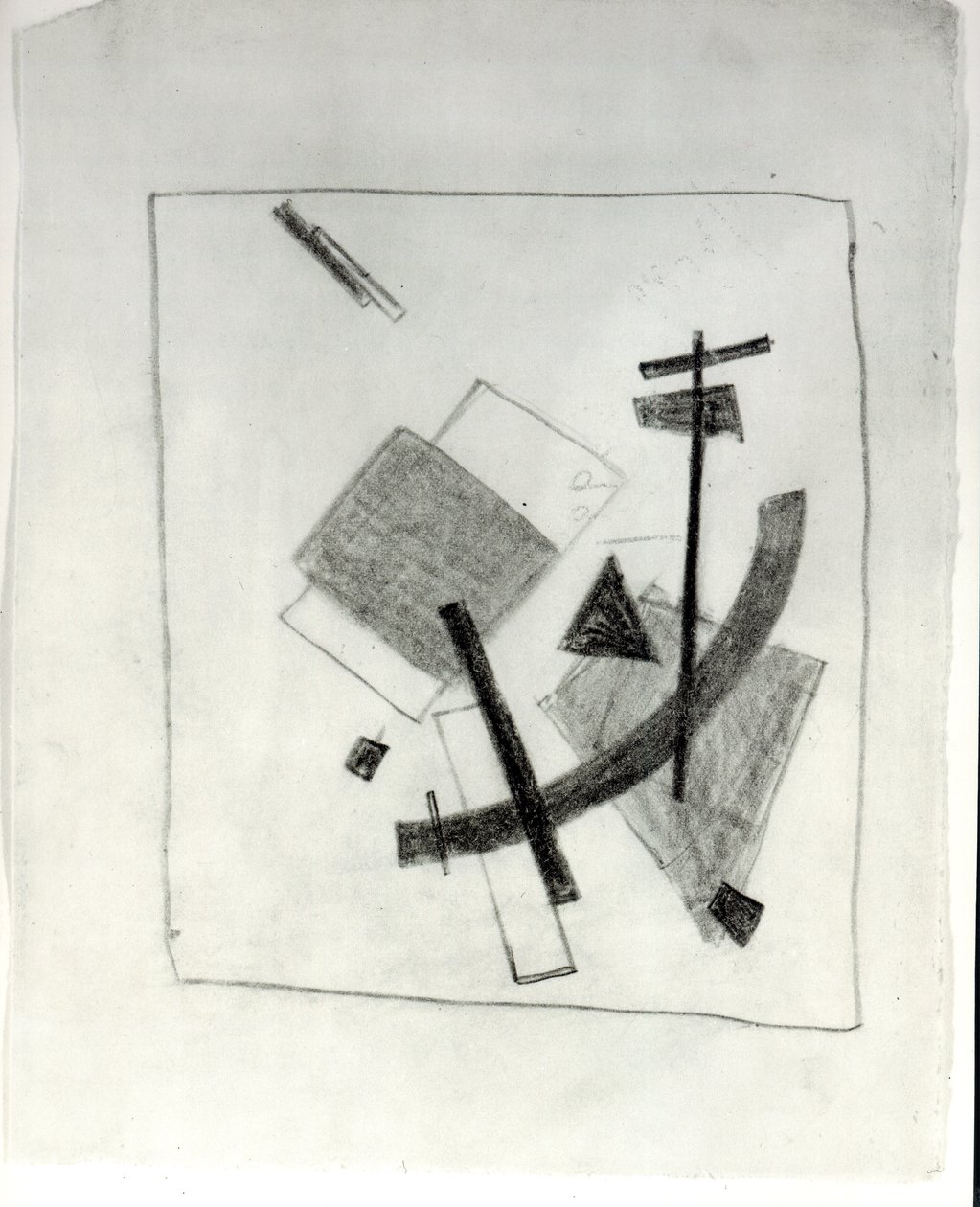 Suprematistisk komposition, ca 1915-16 av Kazimir Severinovich Malevich