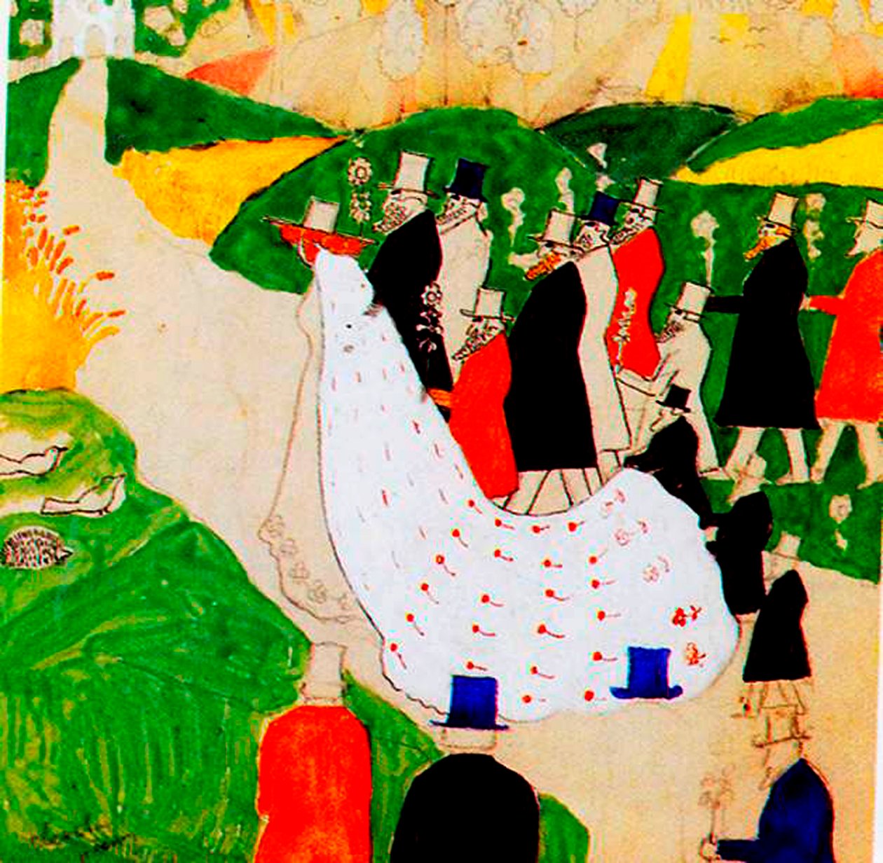 Bröllopet, 1907 av Kazimir Severinovich Malevich