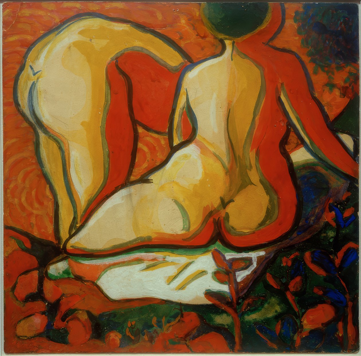 Bakifrån av badgäster av Kazimir Severinovich Malevich