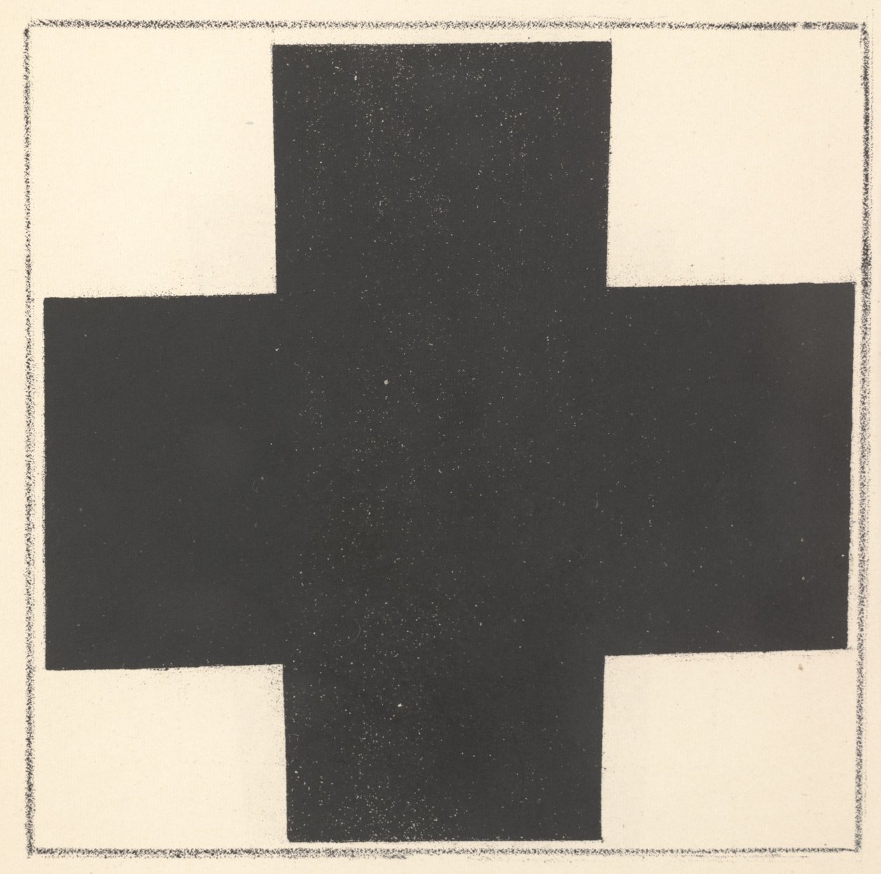 Svart kors från "Suprematism: 34 teckningar" av Kazimir Severinovich Malevich