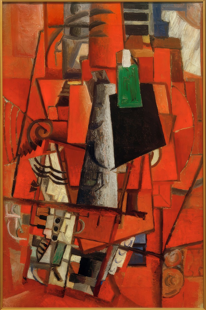 Dam vid pianot av Kazimir Severinovich Malevich
