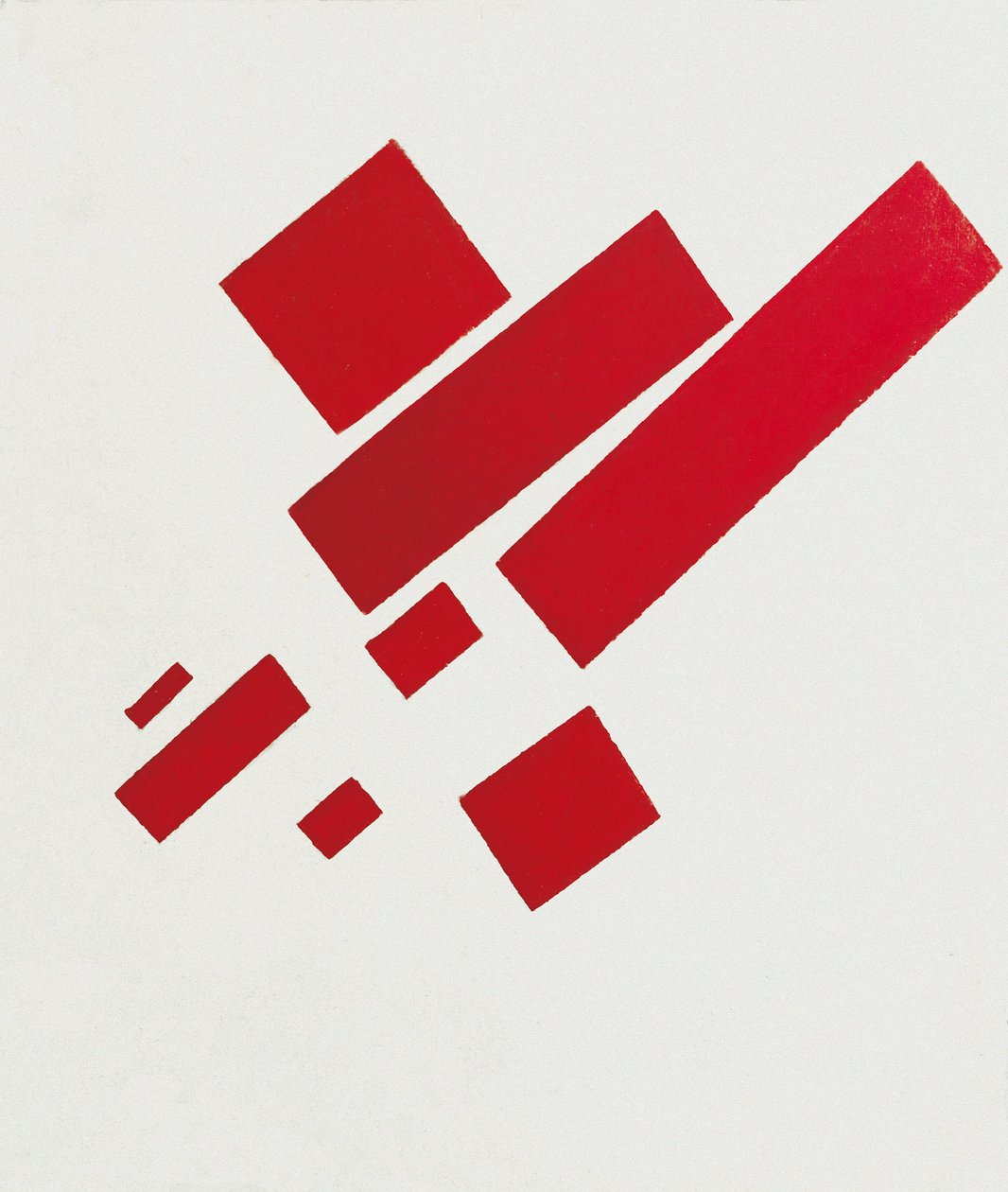 Åtta röda rektanglar. Målning av Kazimir Severinovich Malevich (Malevich, Malevic) (1878-1935) av Kazimir Severinovich Malevich