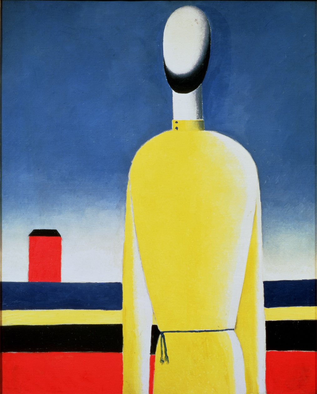 Halvfigur i gul skjorta, 1928-32 av Kazimir Severinovich Malevich