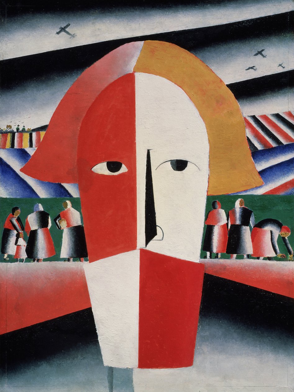 Head of a Peasant, ca 1930 (olja på plywood) av Kazimir Severinovich Malevich