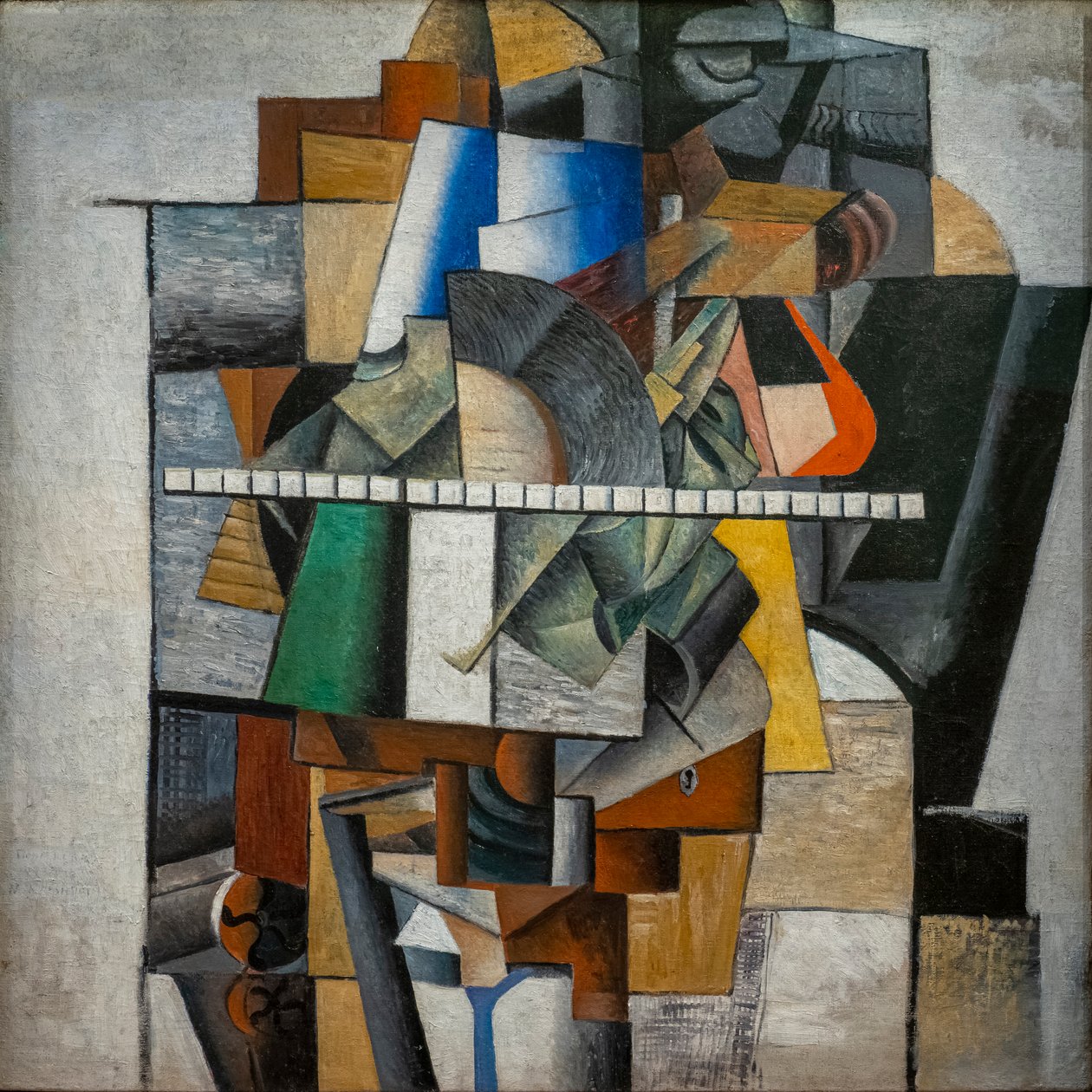 Porträtt av Mikhail Matyushin av Kazimir Severinovich Malevich