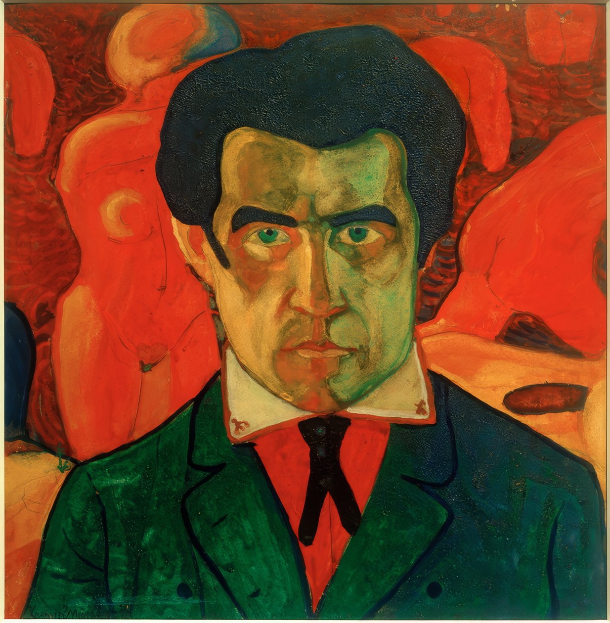Självporträtt, 1908-1910 av Kazimir Severinovich Malevich