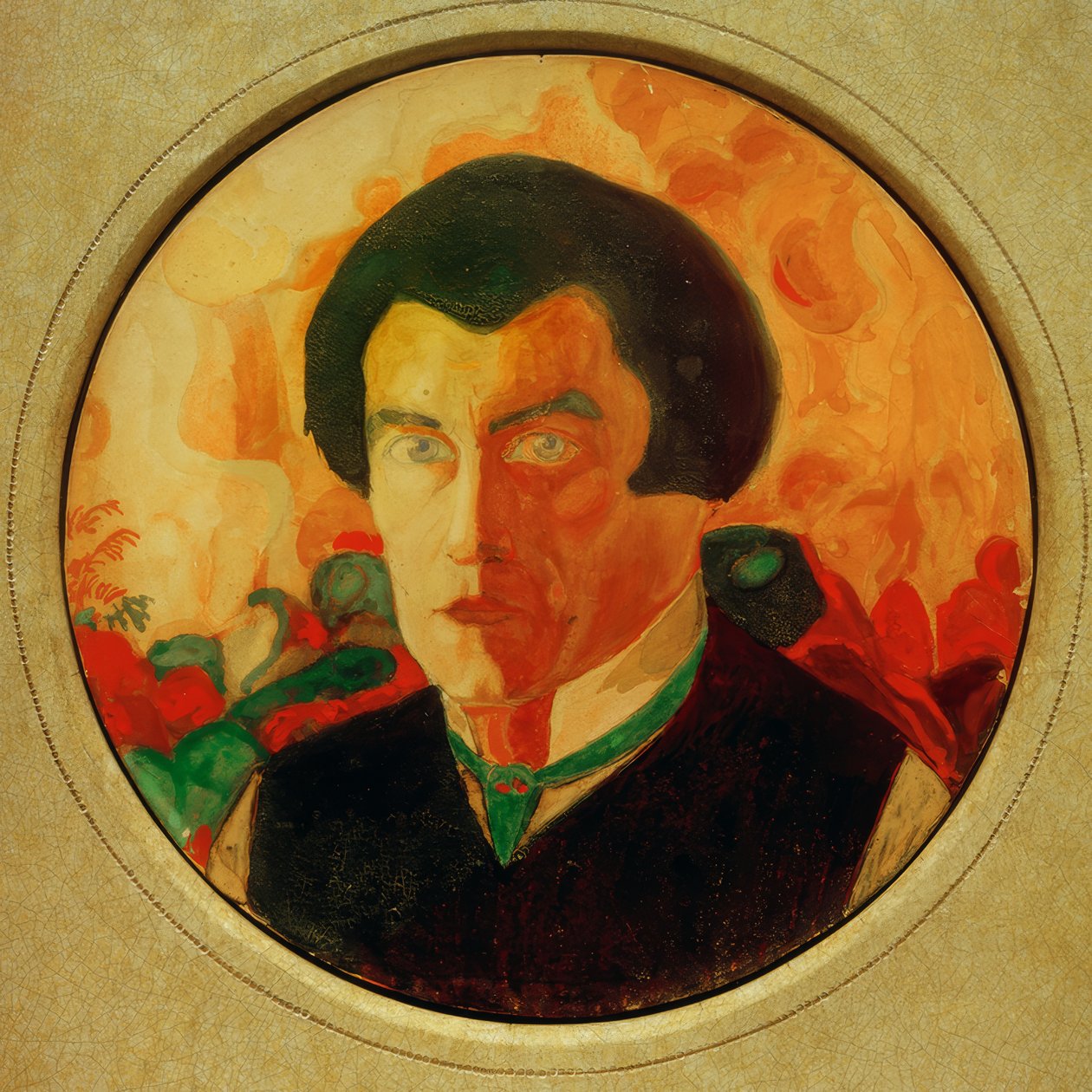 Självporträtt, 1909-1910 av Kazimir Severinovich Malevich