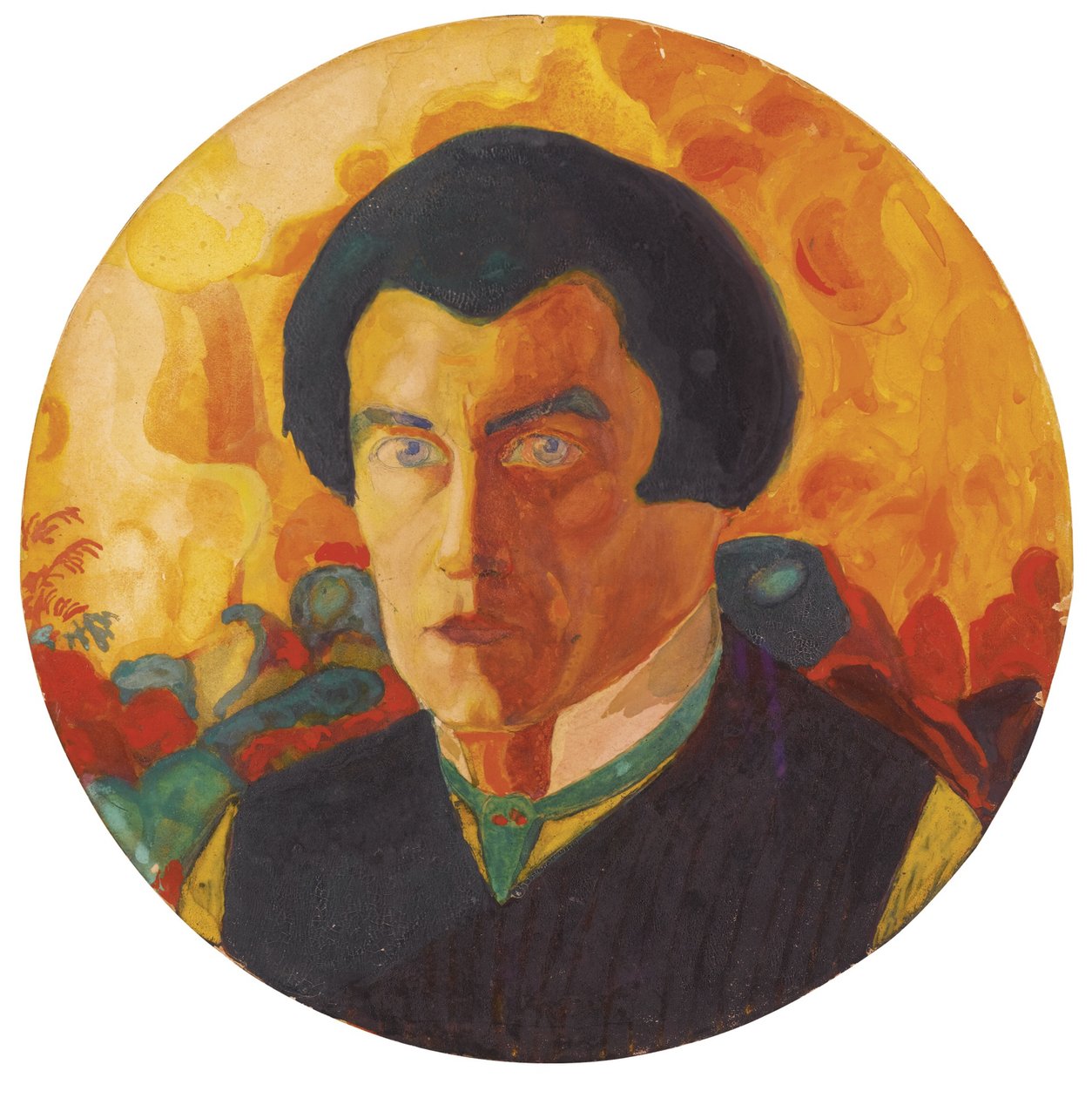 Självporträtt, 1908-1910 av Kazimir Severinovich Malevich