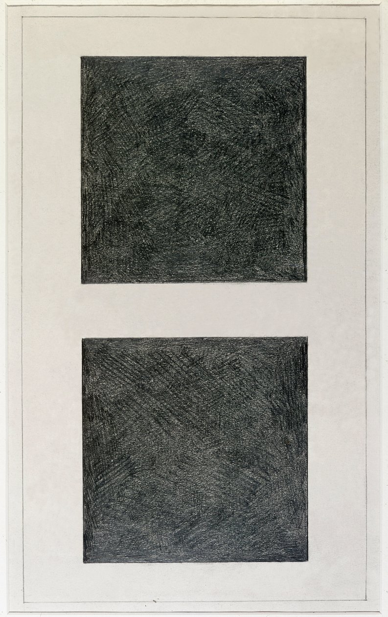 Suprematistiskt element: två rutor (olja på duk, 1900-talet) av Kazimir Severinovich Malevich