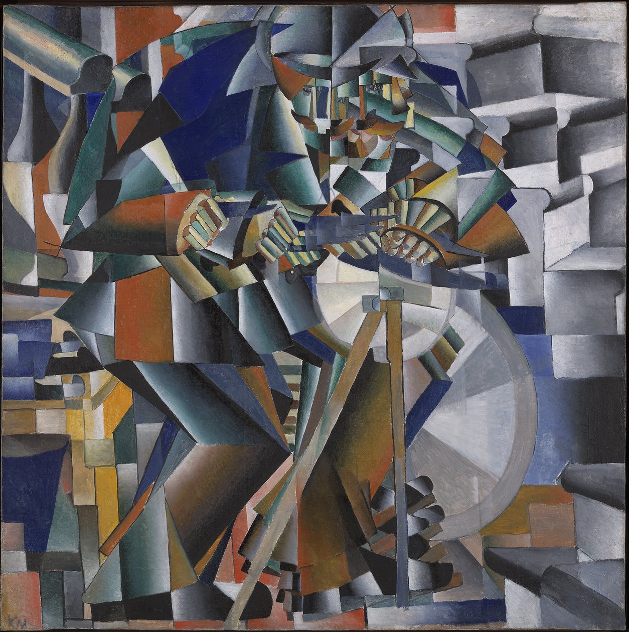 Knivslipen eller principen om glittrande, 1912-3 av Kazimir Severinovich Malevich