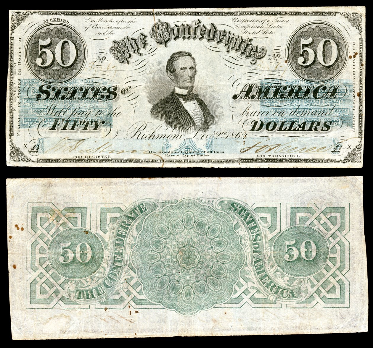CSA-T50-$50-1862 av Keatinge and Ball