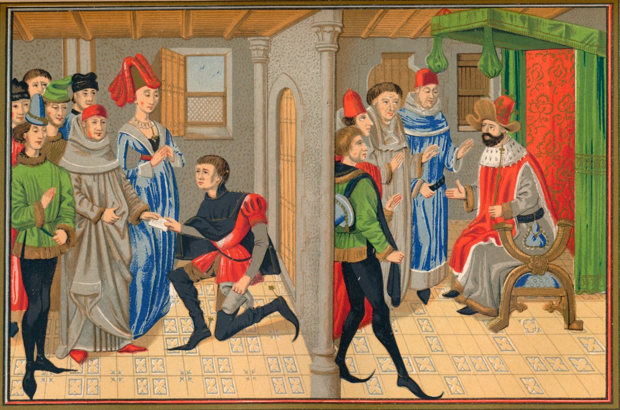 Scen från berättelsen om Renaud De Montauban, 1400-talet, 1849. av Kellerhoven