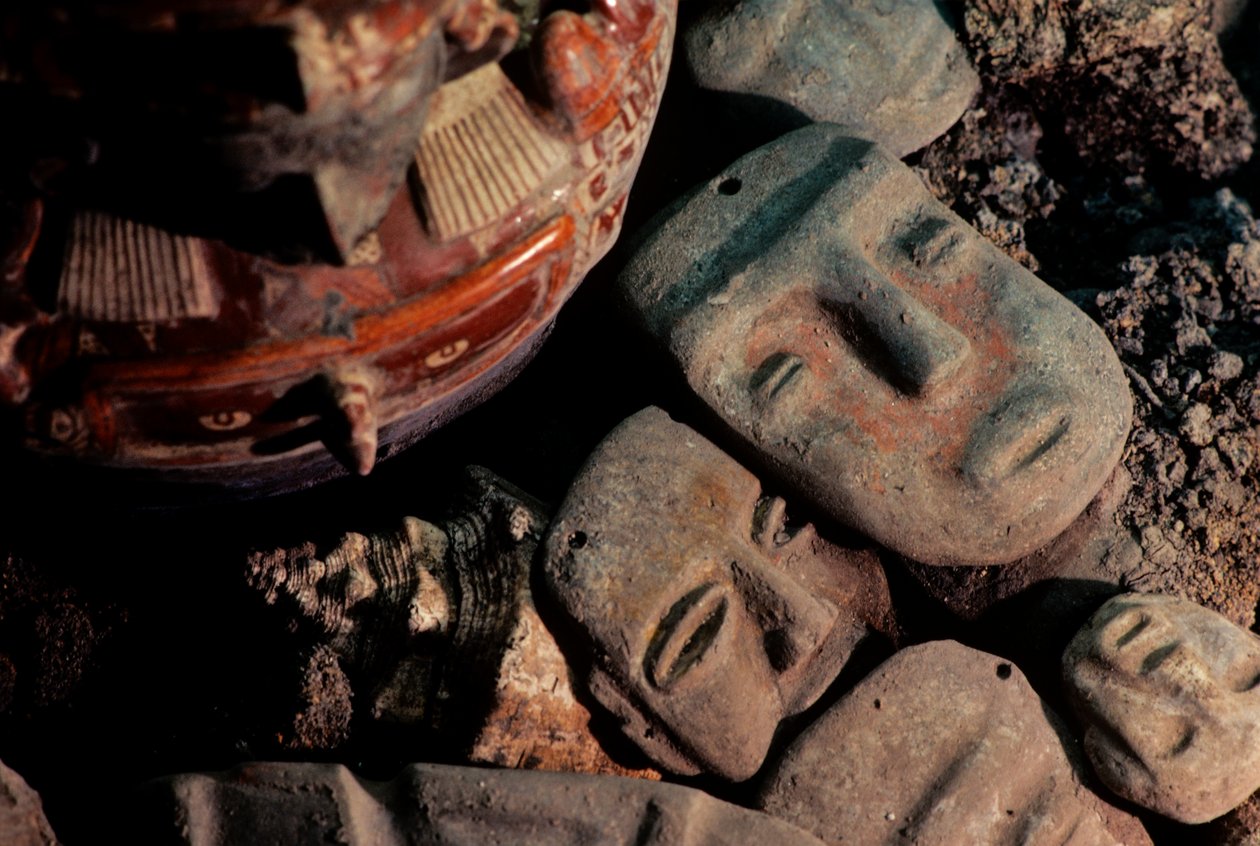 Amerika; Arkeologi; Mexiko; Templo Mayor; Aztekernas stora tempel; Begravning; Tenochtitlan..., 2010 (foto) av Kenneth Garrett