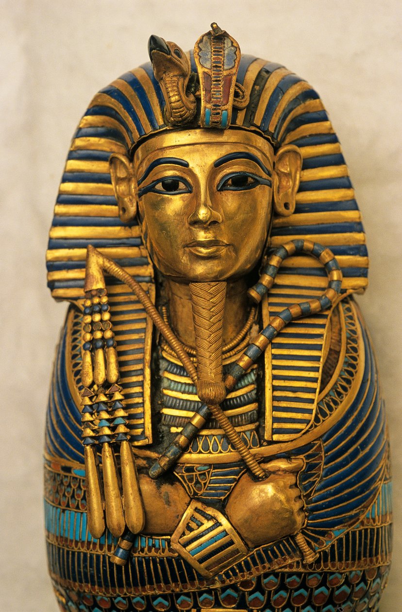 Kista för inälvor, Tutankhamun; utställning; katalog; Nya riket; Egypten;, 2009 (foto) av Kenneth Garrett