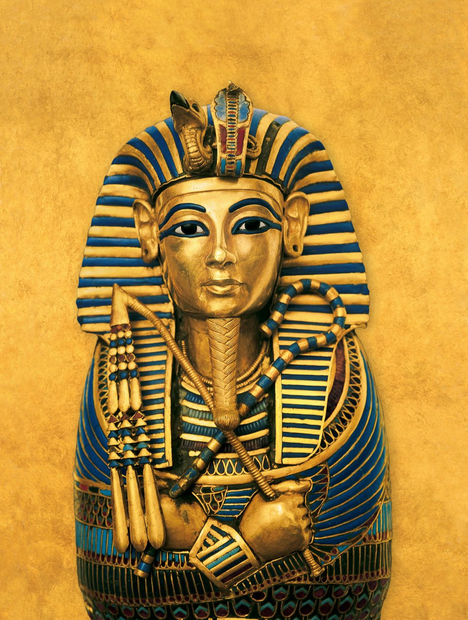 Sammansatt illustration av kistan för Tutankhamuns inälvor; Tutankhamun; Exh..., 2009 (foto) av Kenneth Garrett