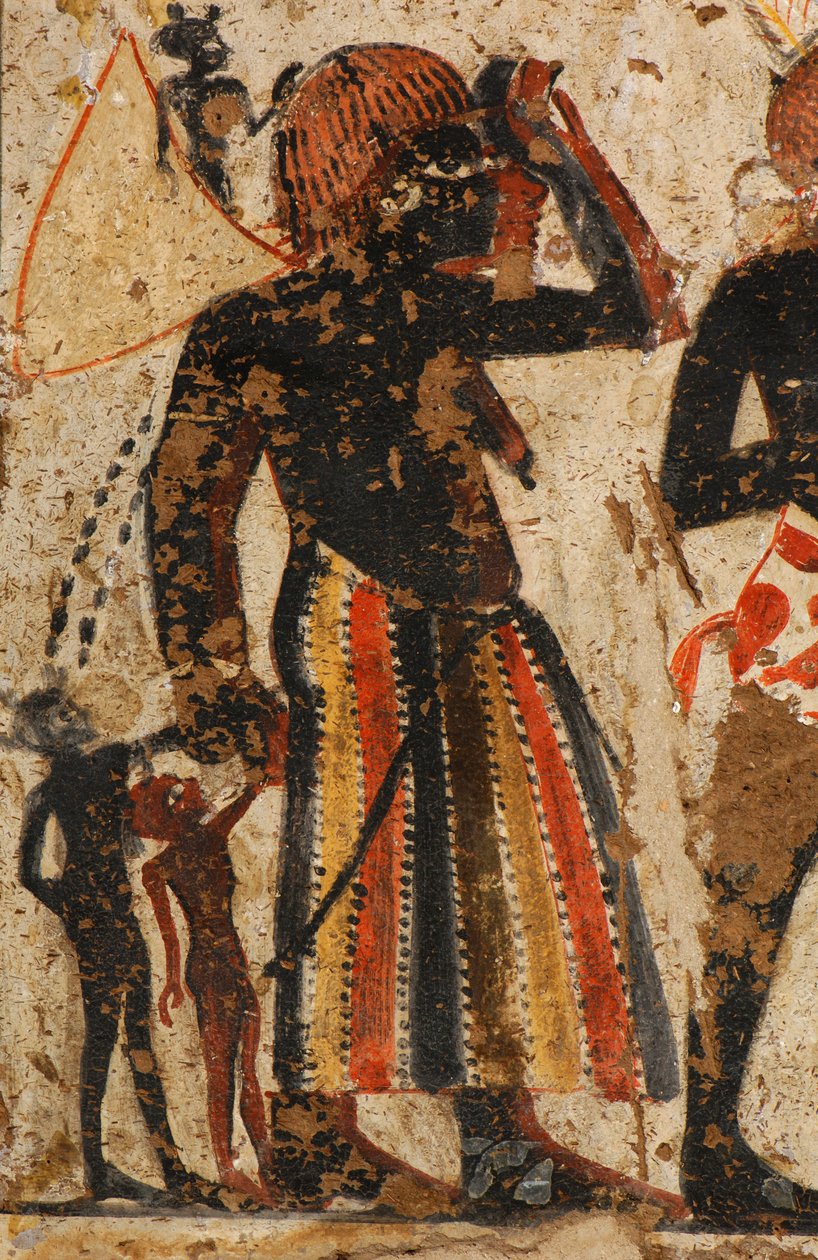 Detalj av nubiska kvinnor som tas emot av Huy och hans bror Amenhotep, kvinnor med c..., 2007 (foto) av Kenneth Garrett