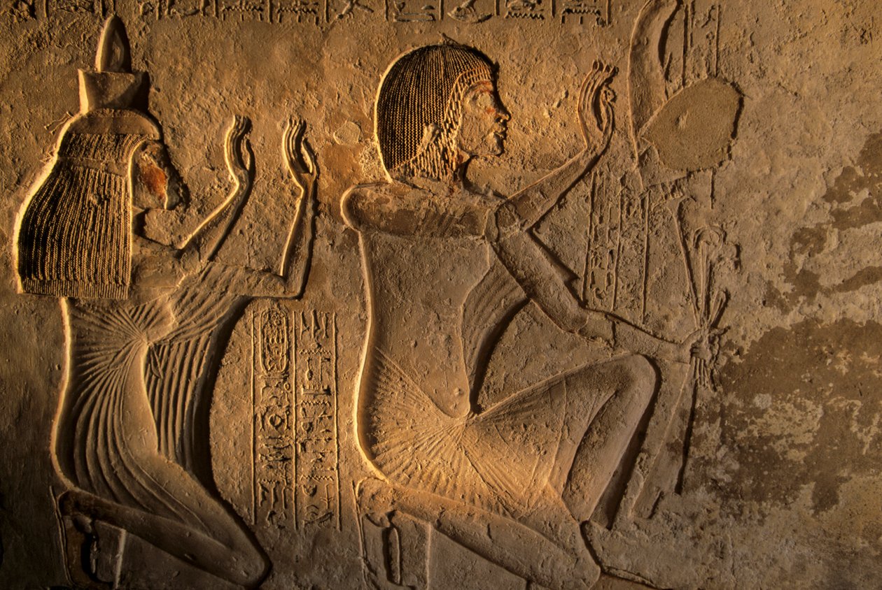 Egypten; Amarna; mm6741; Arkeologi; Artefakt; 18:e dynastin; Akhenaton; Amenhotep IV, ..., 2001 (foto) av Kenneth Garrett