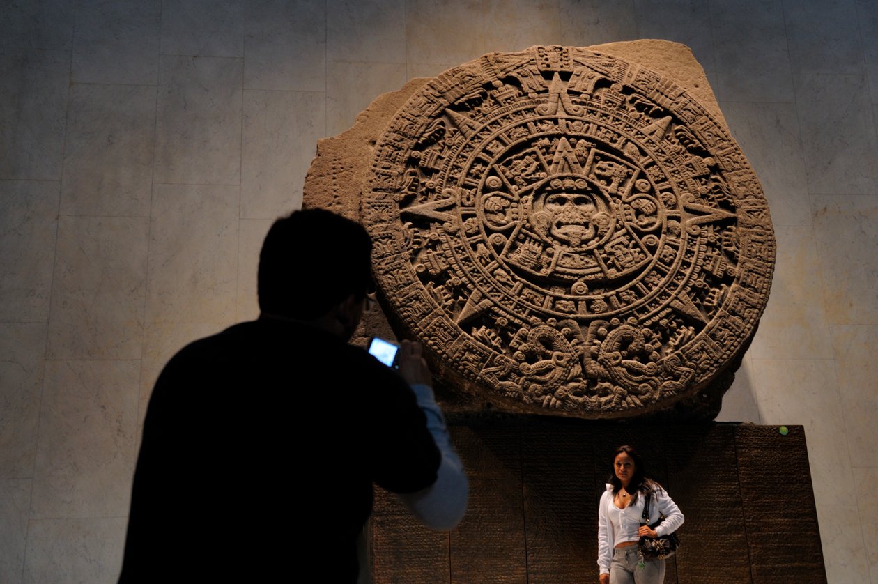 Största Aztekerna, MM7677, NMAH, Mexico City, Mexico, Kalendersten, Aztek, National M..., 2008 (foto) av Kenneth Garrett