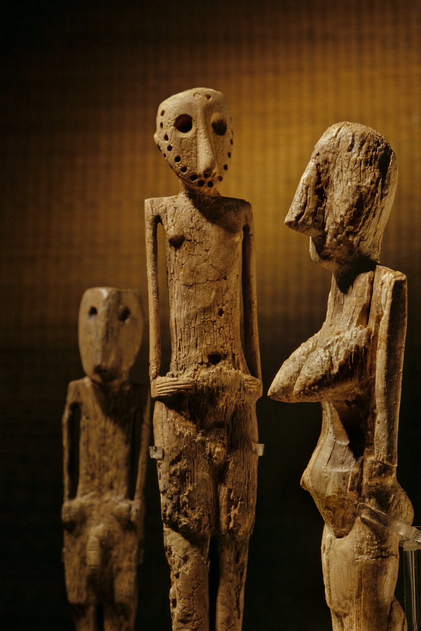 Elfenbensfigurer av flodhäst och elefant, 2 fot höga, från Beersheba-dalen, formade figurer... av Kenneth Garrett