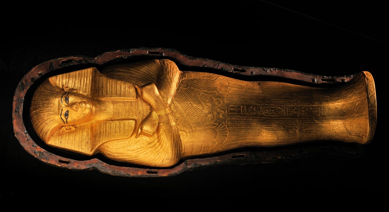 Spädbarnskista i Tutankhamuns grav; 18:e dynastin; Nya riket; Egyptiska museet; ..., 2009 (foto) av Kenneth Garrett