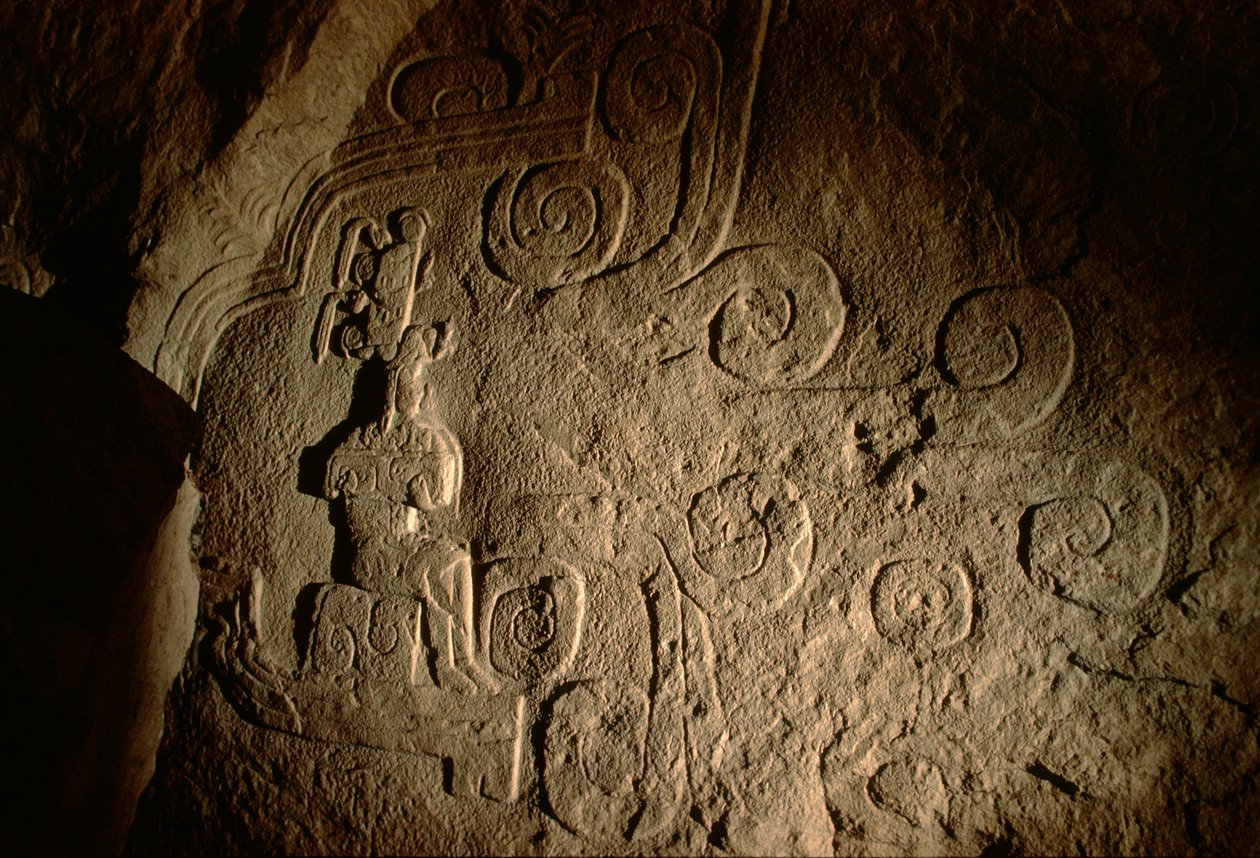 Olmek; antika kulturer; Amerika; Chalcatzingo; Mexiko av Kenneth Garrett